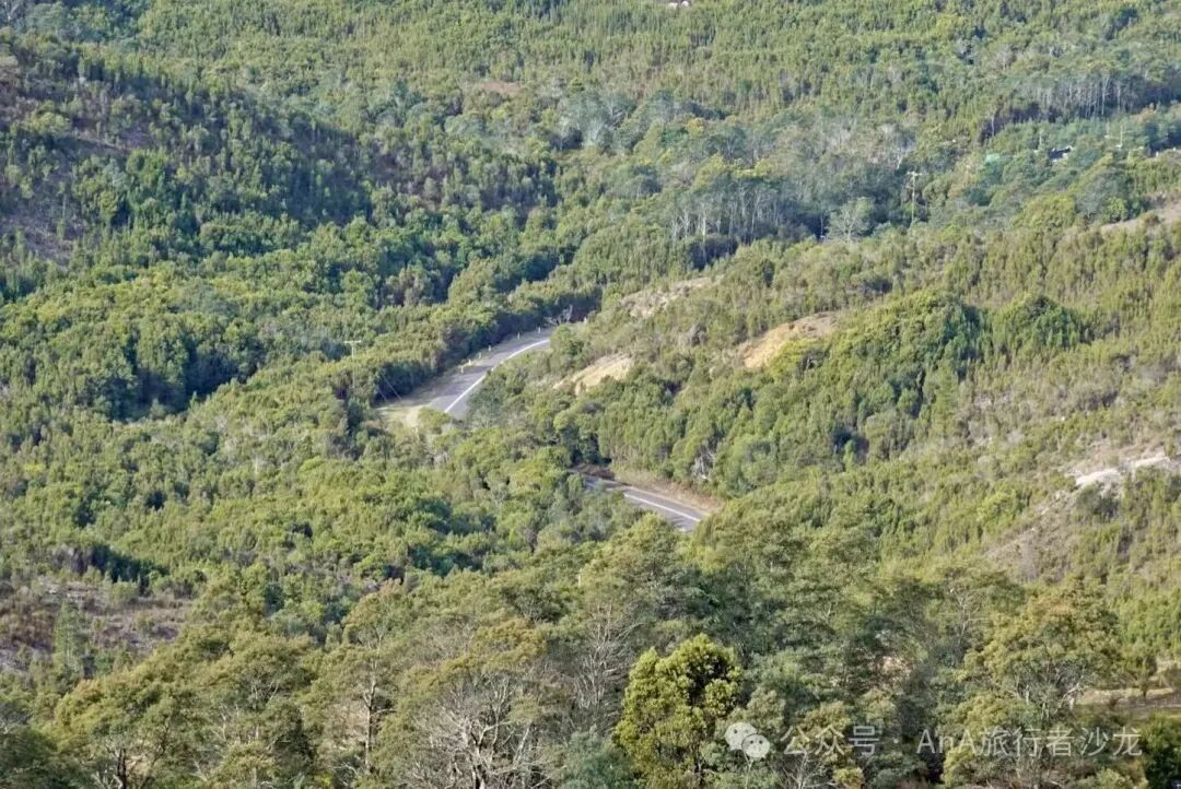 Remote west coast road and valley