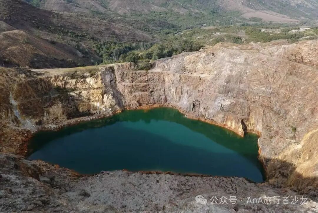 Tasmanian quarry lake and hills